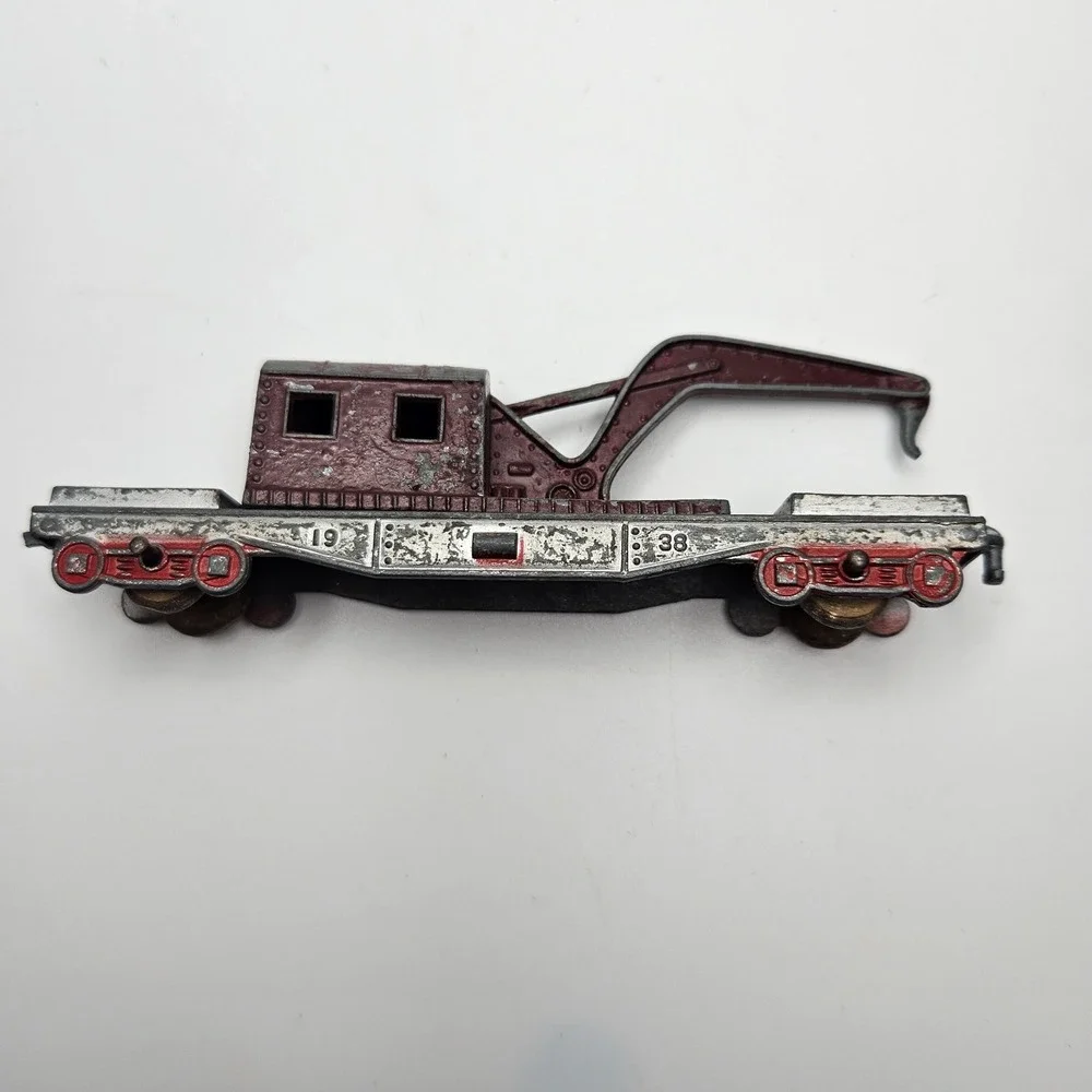 Vintage Tootsietoy Railroad Crane Car Diecast Metal Train Car USA 1938‎